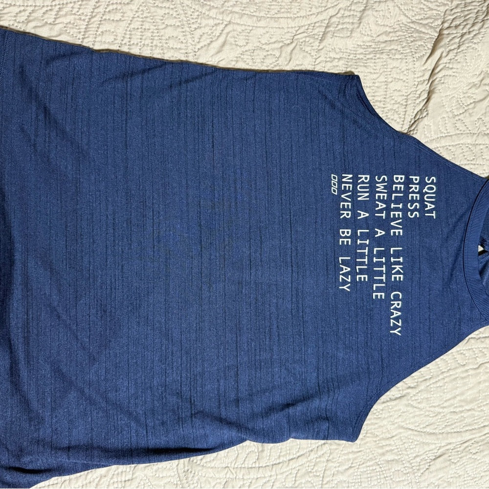 Blue Sleeveless Graphic Top Lorna Jane